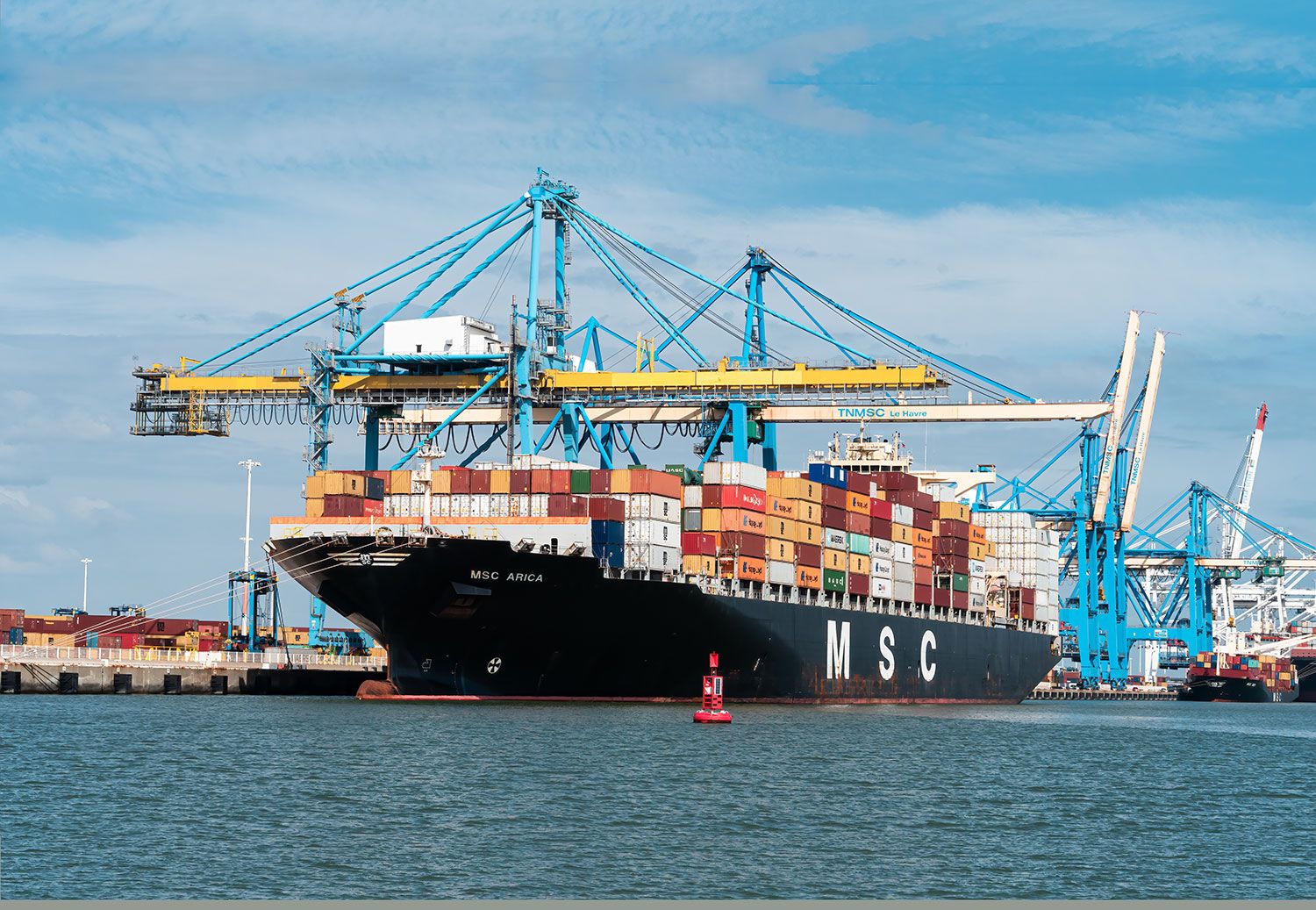transport des portes à l'export par bateau